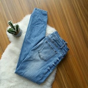 Kancan Skinny Jeans, Distressed, Light Blue
